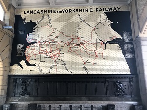 Lancashire and Yorkshire railway map at Manchester Victoria Station