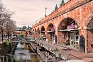 Picture showing a section of the viaduct which has bee converted into retail space