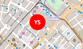 A map showing the location of York Street