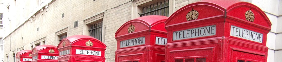 The evolution of the british phonebox banner image showing five K2 kiosks