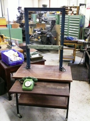 A picture showing the almost complete Stroger demo unit metal work assembly