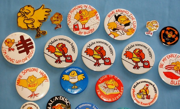A collection of Buzby badges