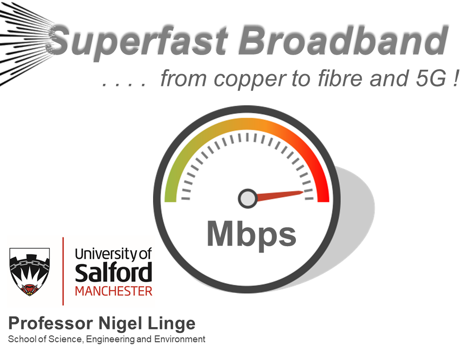 Superfast broadband from copper to fibre and 5G title slide