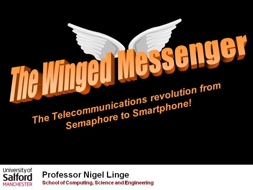 The winged messenger title slide