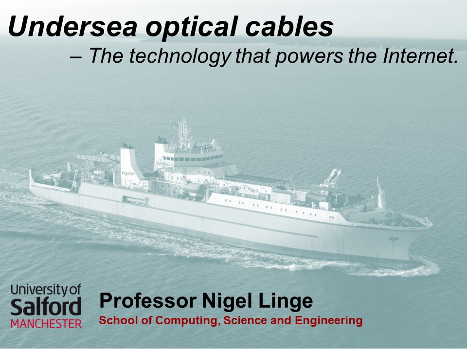 Undersea optical cables talk title slide